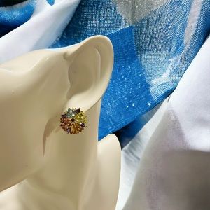 Multicolor Gemstone 18k gold Earrings